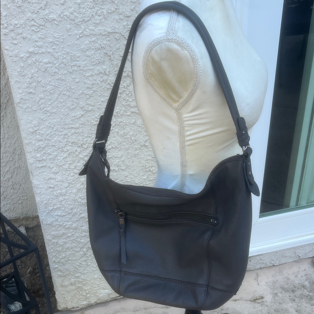 The Sak Grey Leather Shoulder Purse - Picture 1 of 9